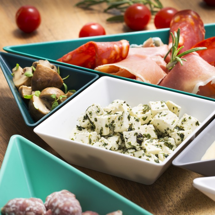 Набор ёмкостей TANGRAM READY, бело-серо-чёрный