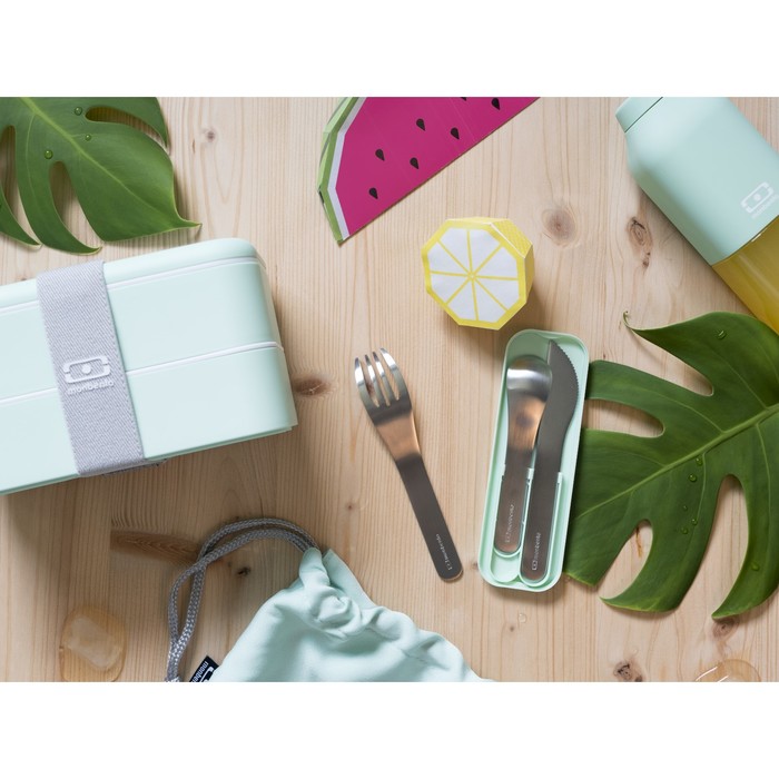 Набор из 3 столовых приборов в футляре MB Pocket, matcha