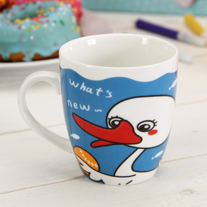 Набор детской посуды 2 предмета "Уточка": кружка 250 мл, тарелка 17 см УЦЕНКА