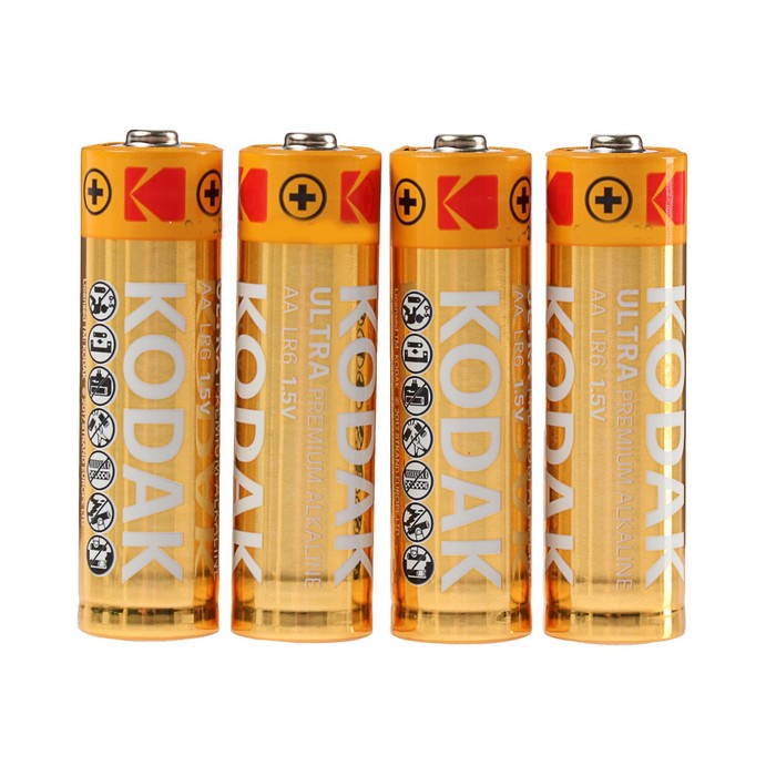 Батарейка алкалиновая Kodak Ultra, АА, LR6-4BL, блистер, 4 шт.