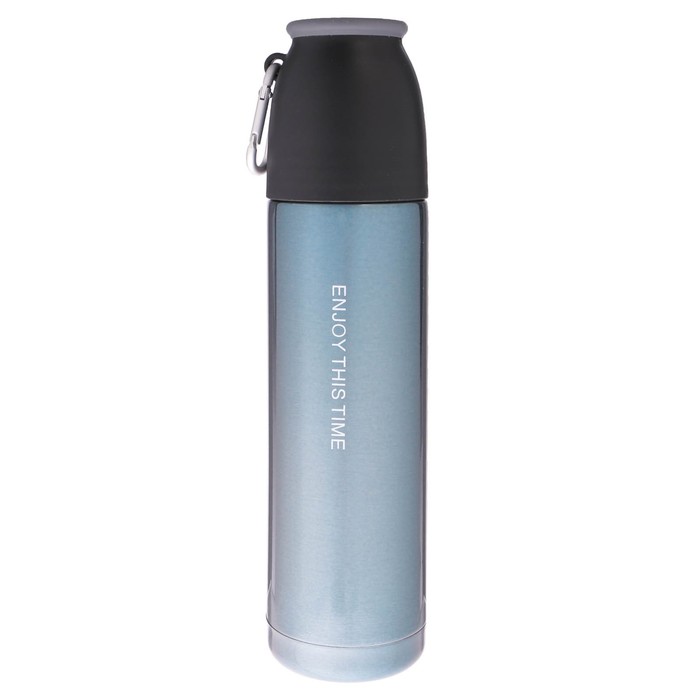 Термос 500 мл Enjoy this time, 304 нерж сталь, держит тепло 8 ч, микс, 7х26 см