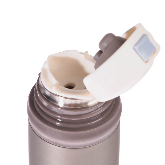 Термос 500 мл, 304 нерж сталь, с ручкой и клапаном, прорезиненный, 20 ч, микс, 7х8х25 см