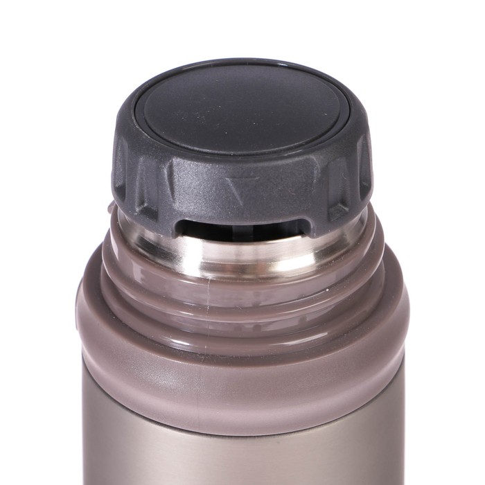 Термос 500 мл, 304 нерж сталь, с ручкой и клапаном, прорезиненный, 20 ч, микс, 7х8х25 см