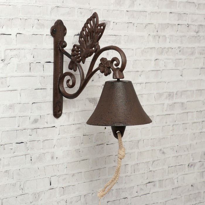 Колокол сувенирный металл "Бабочка" 19х18х10,5 см