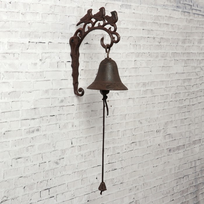 Колокол сувенирный металл "Три птицы" 23х14х10 см