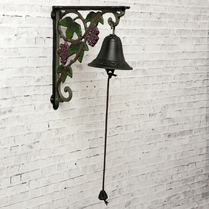 Колокол сувенирный металл "Виноград" 23,5х20,5х10 см