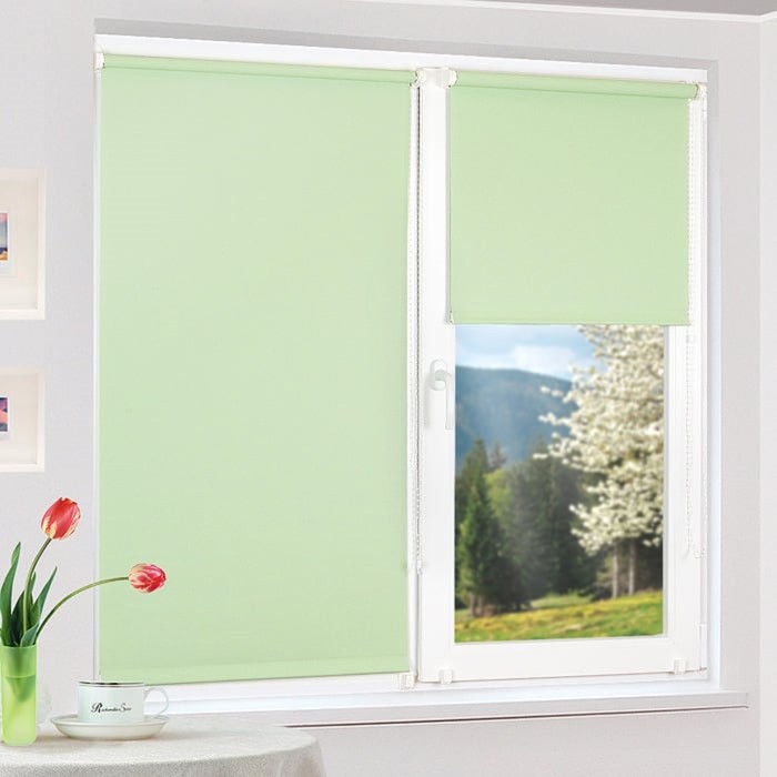 Рулонная штора "Сантайм Уни Фисташка", ш. 68 см, в. 170