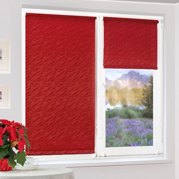 Рулонная штора "Сантайм-жаккард Веда Бордо", ш. 62 см, в. 170