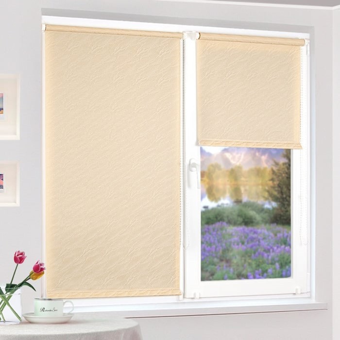 Рулонная штора "Сантайм-жаккард Веда Кофе", ш. 81 см, в. 170