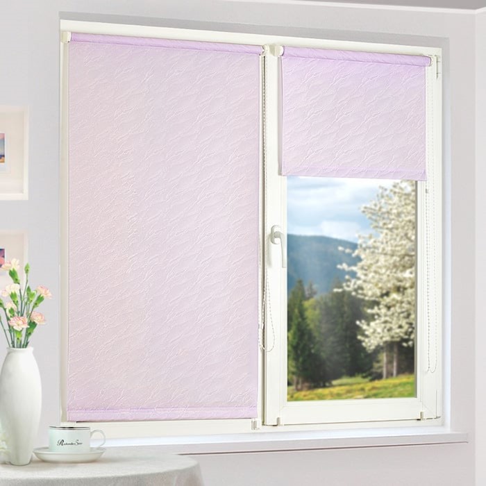 Рулонная штора "Сантайм-жаккард Веда Сиреневый", ш. 43 см, в. 170