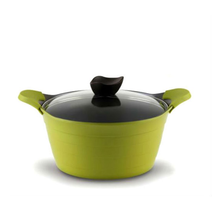 Кастрюля Oliva-C24I, литая, со стеклянной крышкой, с индукционным дном, 24 см, 4,3 л