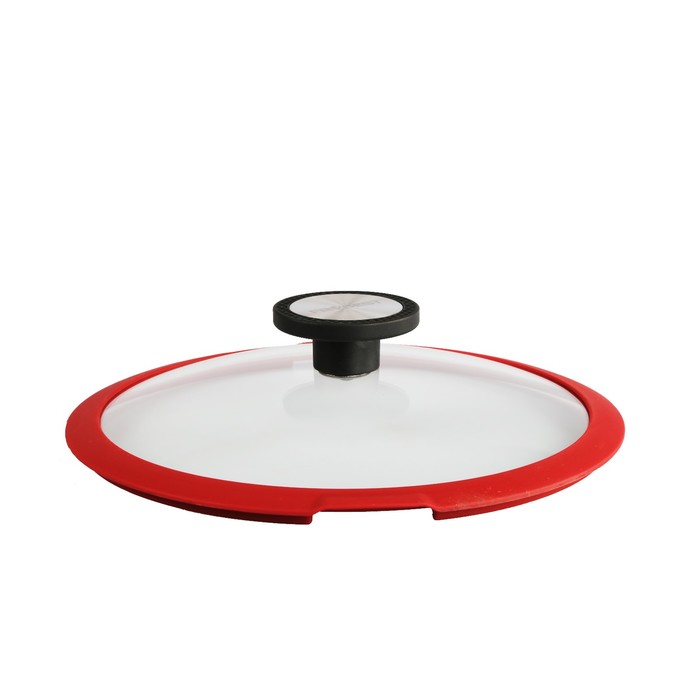 Кастрюля Ozen, литая, со стеклянной крышкой, 20 см + силиконовые прихватки