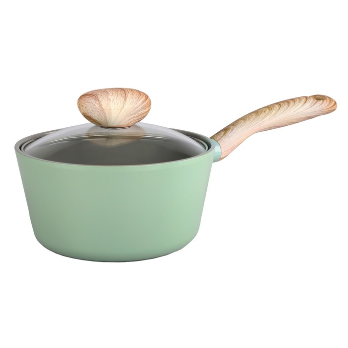 Ковш GREENWOOD, со стеклянной крышкой, 18 см