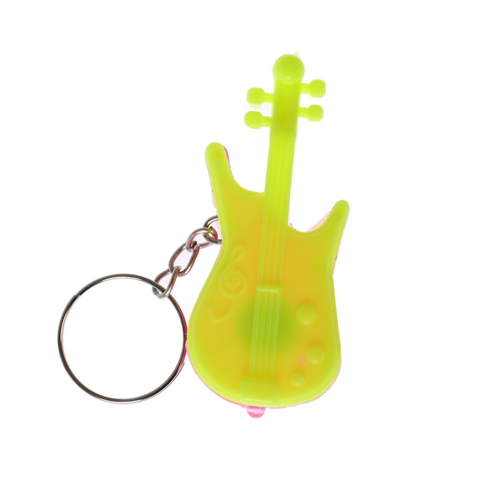 Фонарик свет на кольце "Электрогитара" МИКС 5,5х2,3х1,1 см