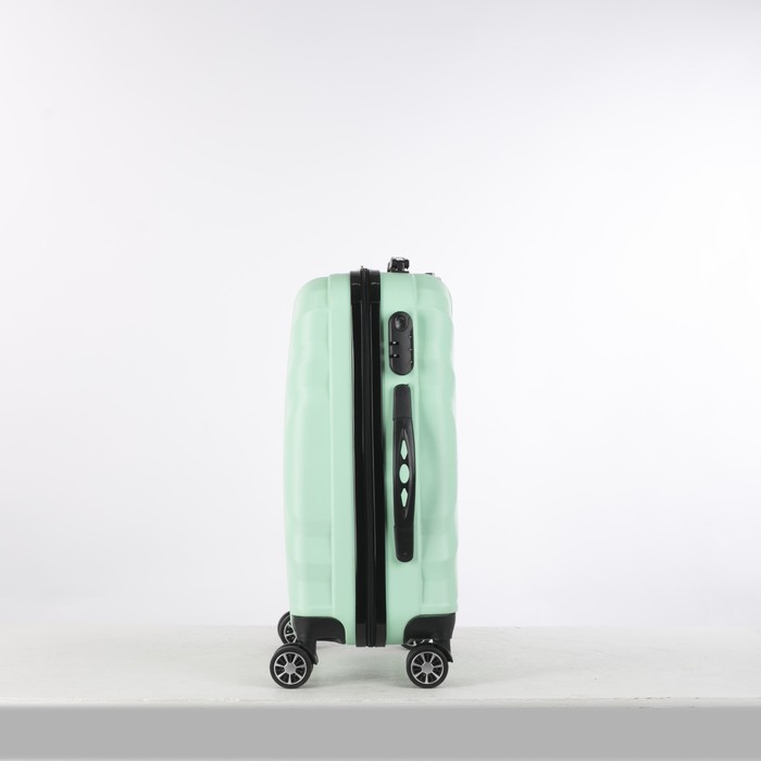 Чемодан малый 20", отдел на молнии, кодовый замок, 4 колеса, цвет мятный