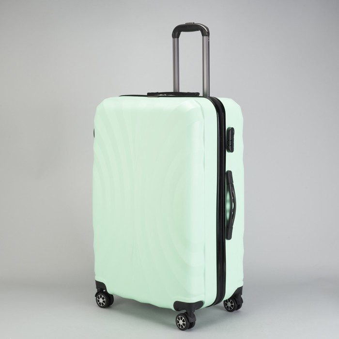Чемодан большой 28", отдел на молнии, кодовый замок, 4 колеса, цвет мятный