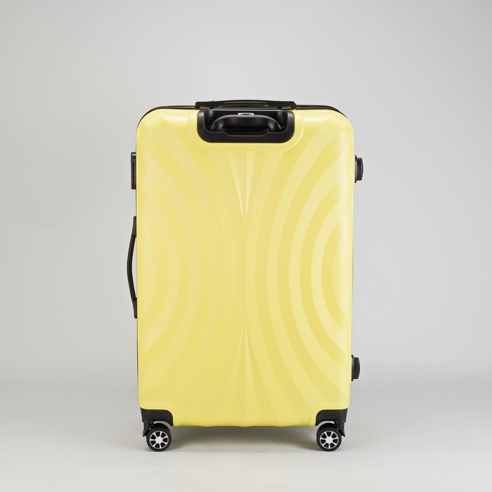 Чемодан большой 28", отдел на молнии, кодовый замок, 4 колеса, цвет жёлтый