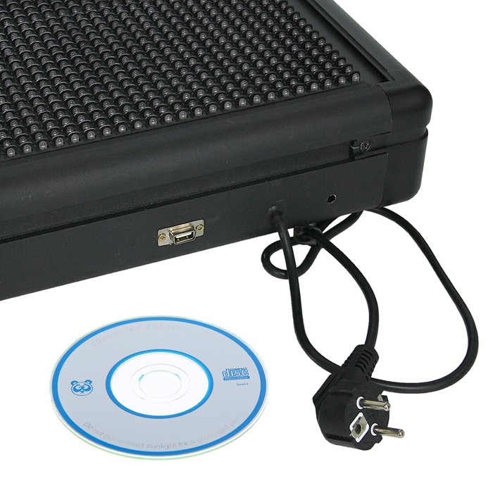 Бегущая строка уличная 2х0,24 м,шаг светодиода P10,IP65,220V,USB, Монохромный белый Уценка