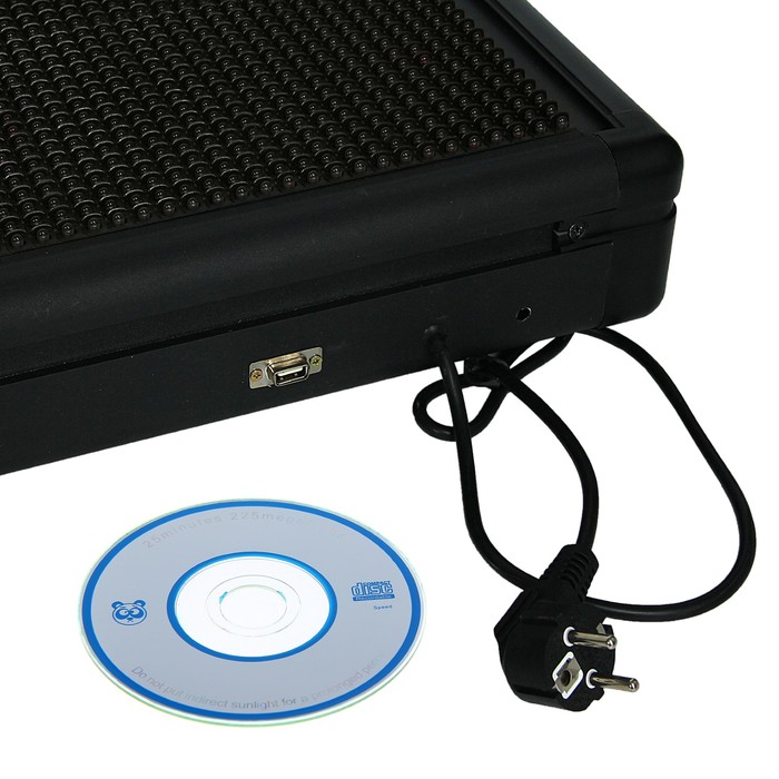 Бегущая строка уличная 2х0,4 м,шаг светодиода P10,IP65,220V,USB,Монохромный белый Уценка