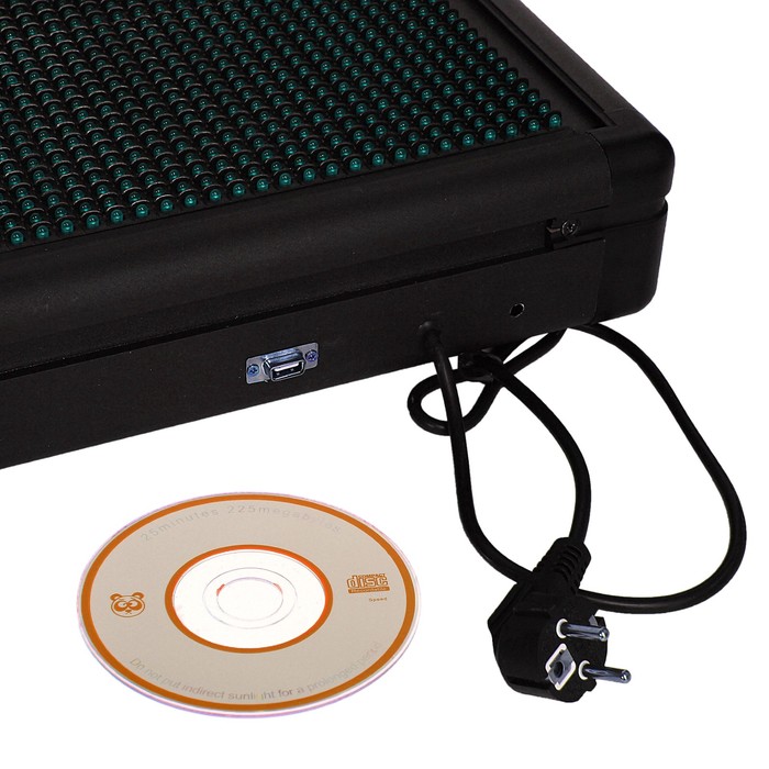 Бегущая строка уличная 2х0,4 м,шаг светодиода P10,IP65,220V,USB,Монохромный синий Уценка