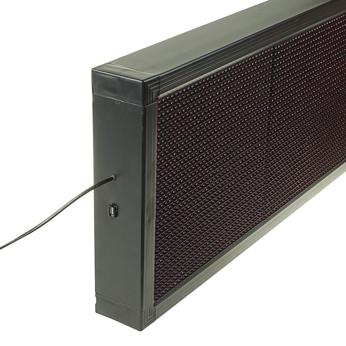 Бегущая строка уличная 2 х 0,4 м LED, 220V, USB, Монохромный красный Уценка