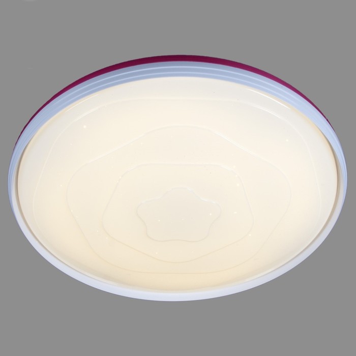 Светильник с ПДУ "Амега" LED 36Вт 2700-6500К розовая 50х50х8см.