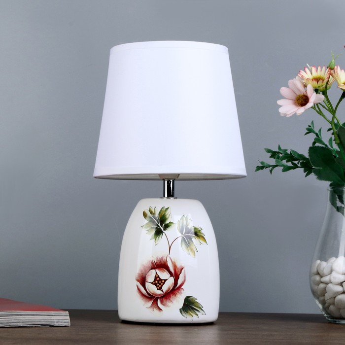 Настольная лампа "Цветок" 1x40Вт E14 МИКС 13х13х27см.