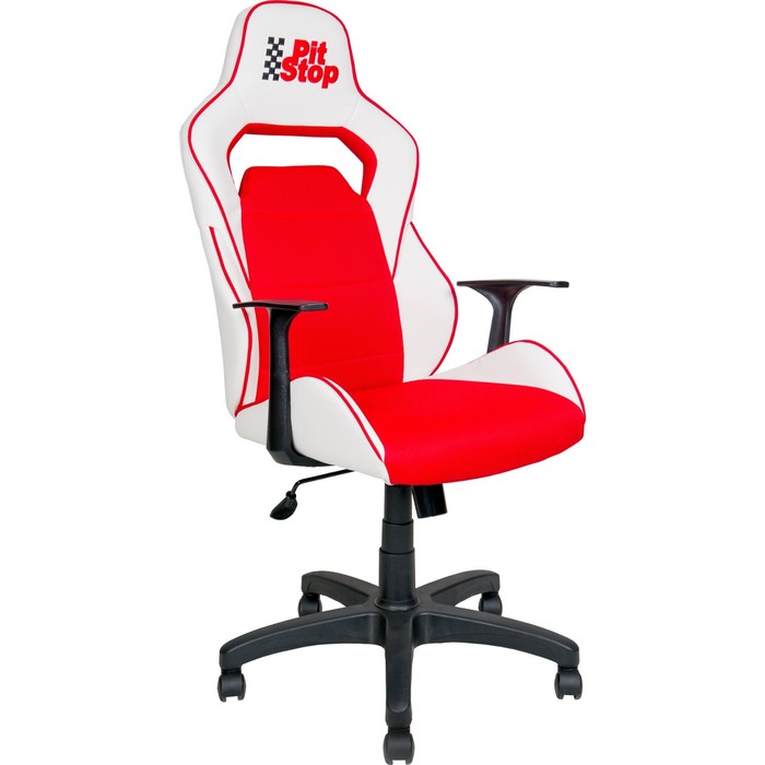 Кресло AV 140 PL, экокожа/сетка, белое/красное