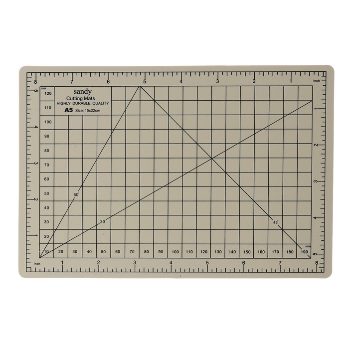 Резиновый мат двухсторонний для творчества А5 белый с чёрным 22х15х0,2 см