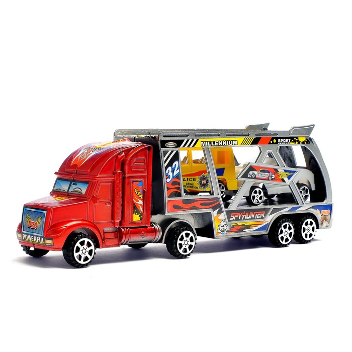 Грузовик инерционный «Перевозчик», цвета МИКС набор грузовик карьерный кегли цвета микс