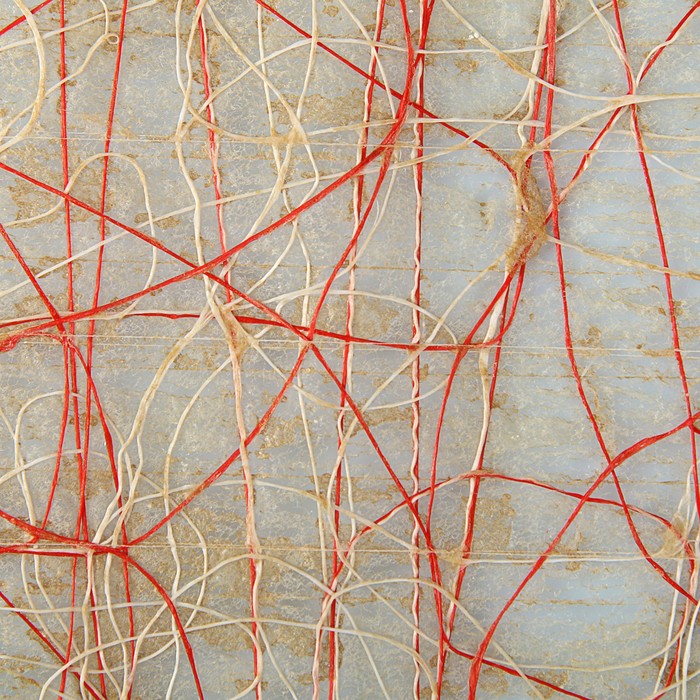 Сетка двухцветная «Флерон», с фетром, BOZA, натуральный-красный, 0,53 х 4,57 м