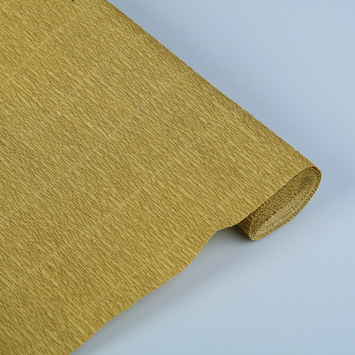 Бумага гофрированная, 612 "Грязно-жёлтая", 0,5 х 2,5 м