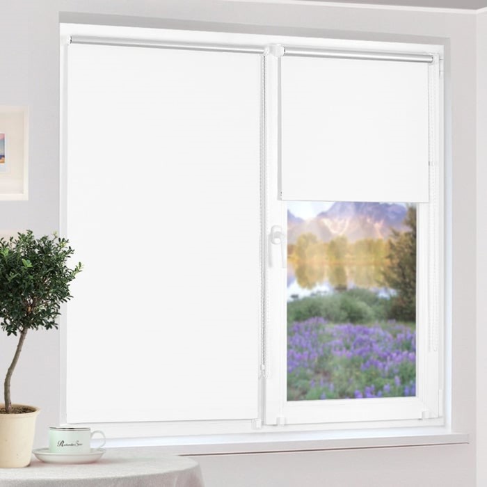 Рулонная штора "Сантайм Термо-Блэкаут Белый", ш. 115 см, в. 170