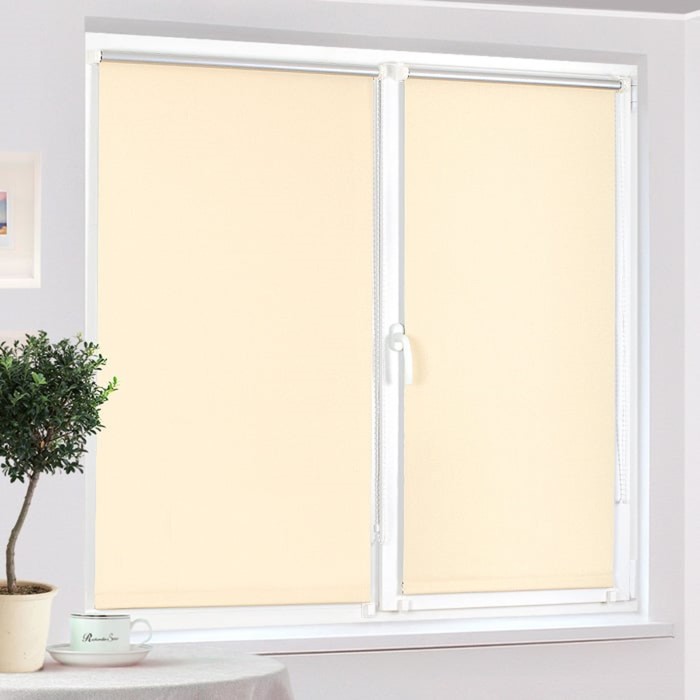 Рулонная штора "Сантайм Термо-Блэкаут Шампань", ш. 52 см, в. 170