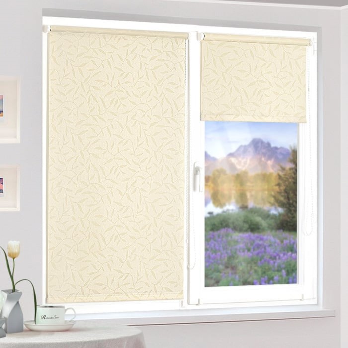 Рулонная штора "Сантайм-жаккард Оливия Кофе", ш. 68 см, в. 170