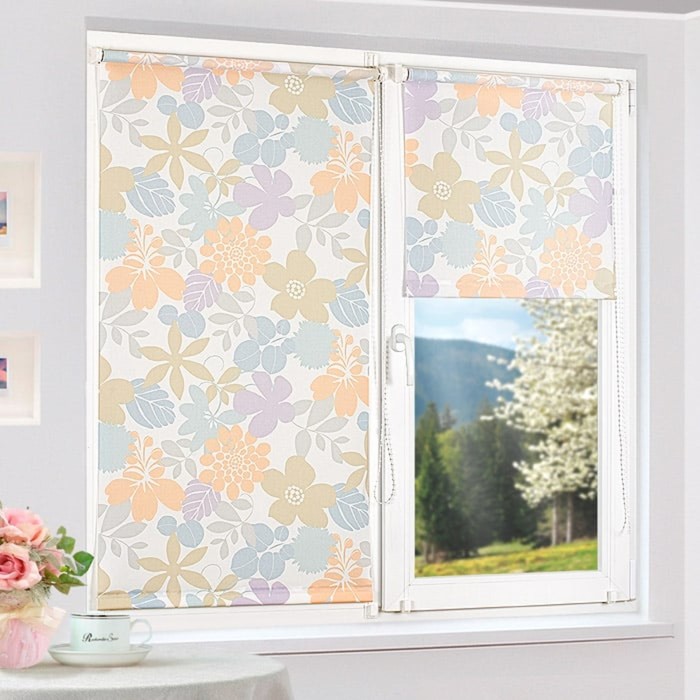 Рулонная штора "Сантайм-рисунок Глория Сориса-2", ш. 43 см, в. 170