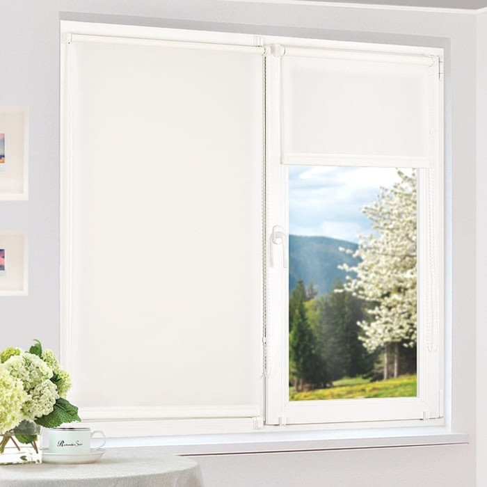 Рулонная штора "Сантайм уни Белый", ш. 62 см, в. 170