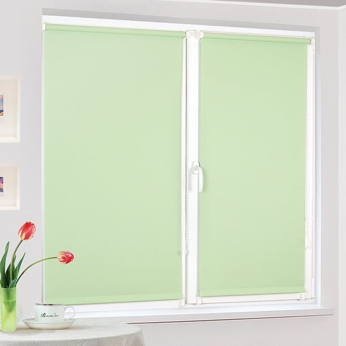 Рулонная штора "Сантайм Уни Фисташка", ш. 52 см, в. 170