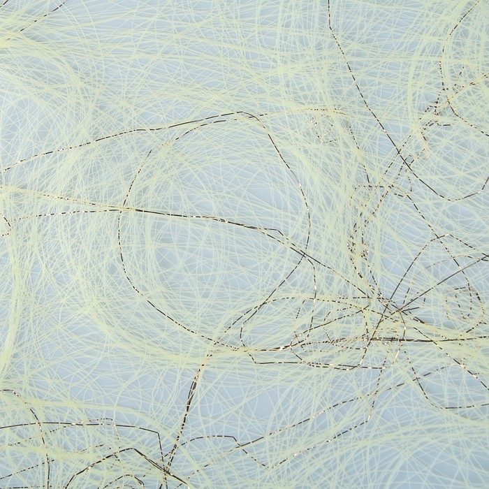 Сизофибер матовый, кремово-золотой, 50 см х 5 м