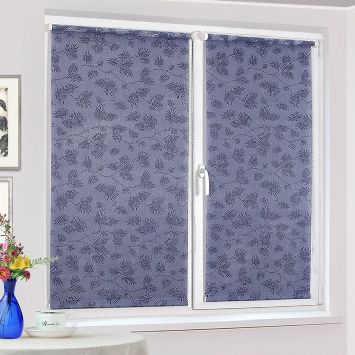 Рулонная штора "Сантайм-жаккард Престиж Сизый", ш. 81 см, в. 170