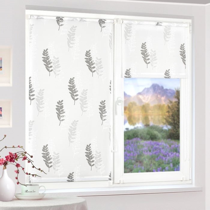 Рулонная штора "Сантайм-рисунок Глория Белая роза", ш. 95 см, в. 170