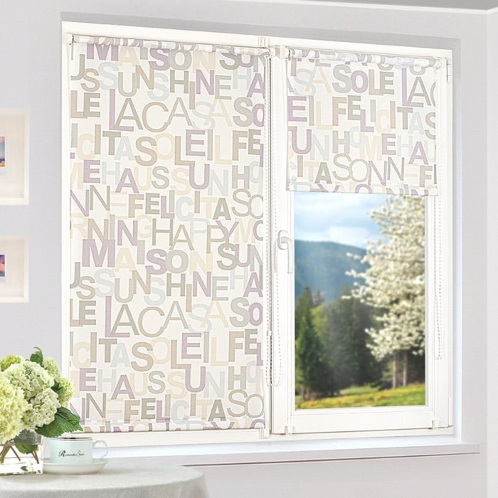 Рулонная штора "Сантайм-рисунок Глория Литера-1", ш. 43 см, в. 170