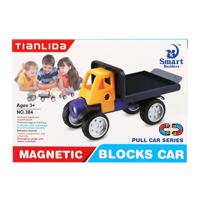 Конструктор магнитный «Грузовик», 5 деталей