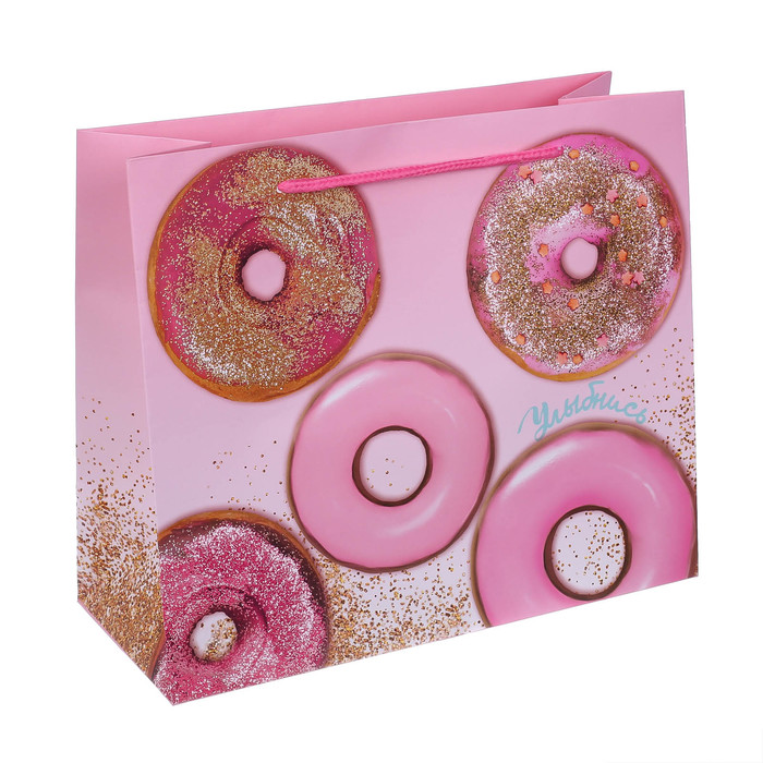 Пакет ламинированный горизонтальный «Улыбнись», ML 23 × 27 × 11,5 см