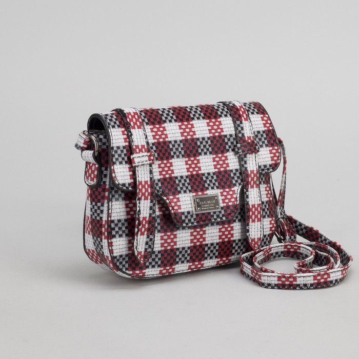 Сумка женская, отдел на молнии, длинный ремень, цвет красный