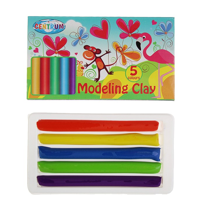 Пластилин 5 цветов "Центрум"