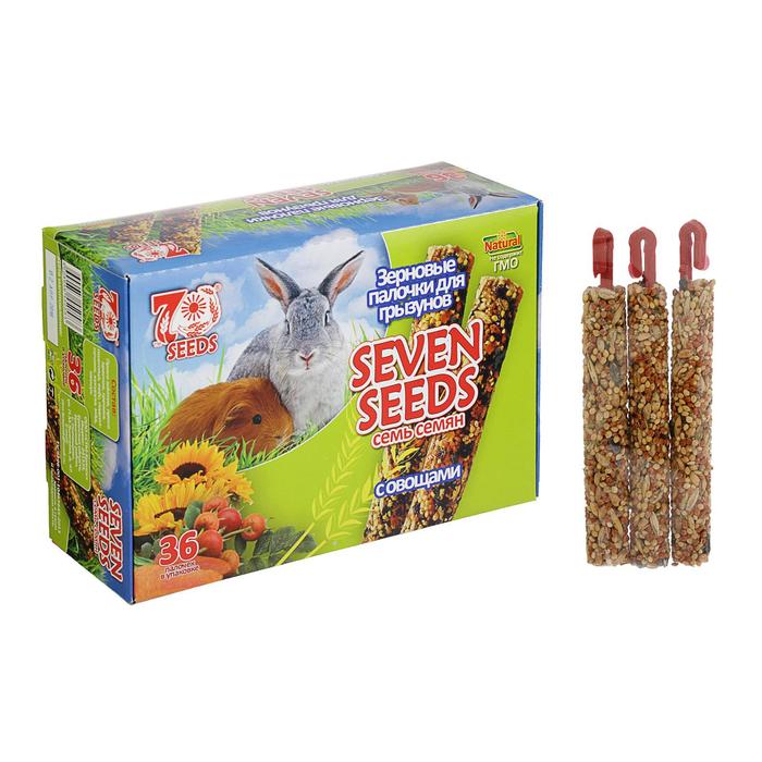 фото Набор "seven seeds" палочки для грызунов, овощи, короб, 36 шт, 814 г