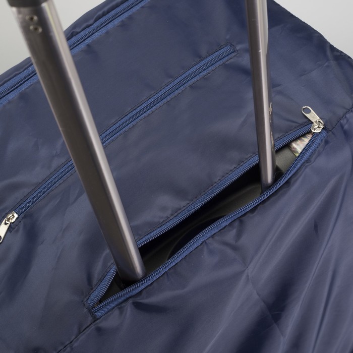 Чехол для чемодана, расширение по периметру, цвет синий