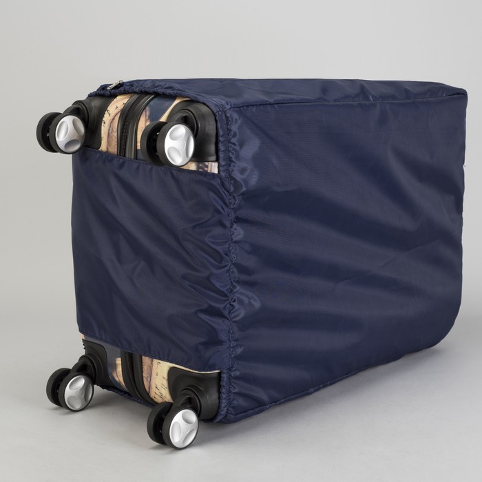 Чехол для чемодана, расширение по периметру, цвет синий