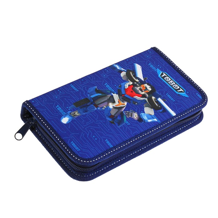 Пенал с наполнением 1 секция, ткань Tobot, 9 предметов